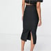Band Of Stars (ASOS) premium bandage pencil midi skirt in black