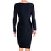 NWT Lauren by Ralph Lauren Women's 4 Navy Blue Jersey Dress Sequin Long Sleeve