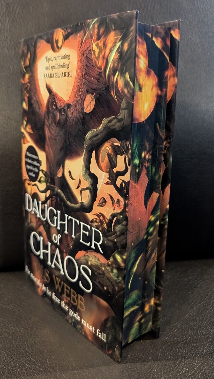 Waterstones Daughter of Chaos Signed Digital Edges Endpapers