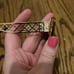 Tory Burch Gold Lattice Laser Cut Sunglasses With Orange Case
