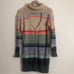Anthropologie Daily Practice Striped Colorblock Turtleneck Keyhole Sweater Dress