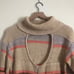Anthropologie Daily Practice Striped Colorblock Turtleneck Keyhole Sweater Dress