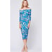 Yumi Kim Women's Off The Shoulder C'est La Vie Jersey Midi Dress Size S Blue NWT