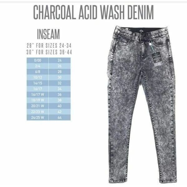 Lularoe Charcoal acid wash denim jeans sz 44