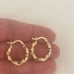 Solid 10k Gold Twisted Hoop Earring