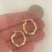Solid 10k Gold Twisted Hoop Earring