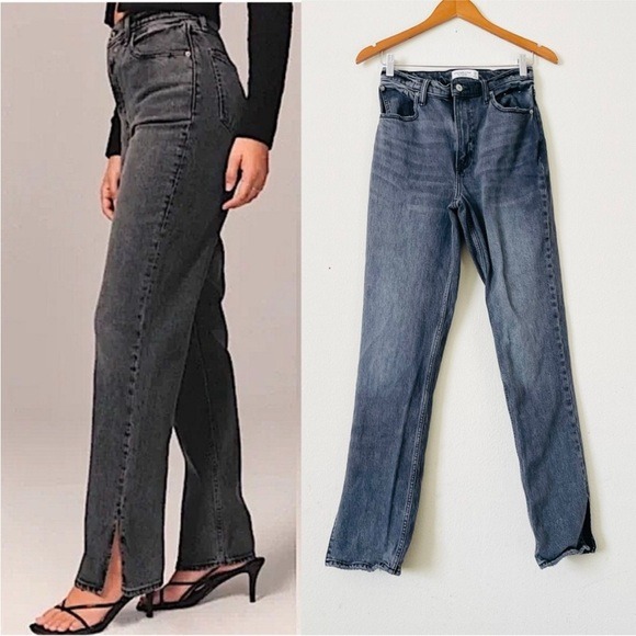 Abercrombie & Fitch SIZE 28 Curve Love The ‘90s Straight Ultra High Rise jeans