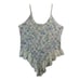 Vintage Floral Lace Teddy Lingerie Romper Bodysuit Ruffle 2X Cottagecore Sexy