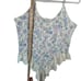 Vintage Floral Lace Teddy Lingerie Romper Bodysuit Ruffle 2X Cottagecore Sexy