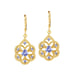 Gold plated tanzanite 925 earrings