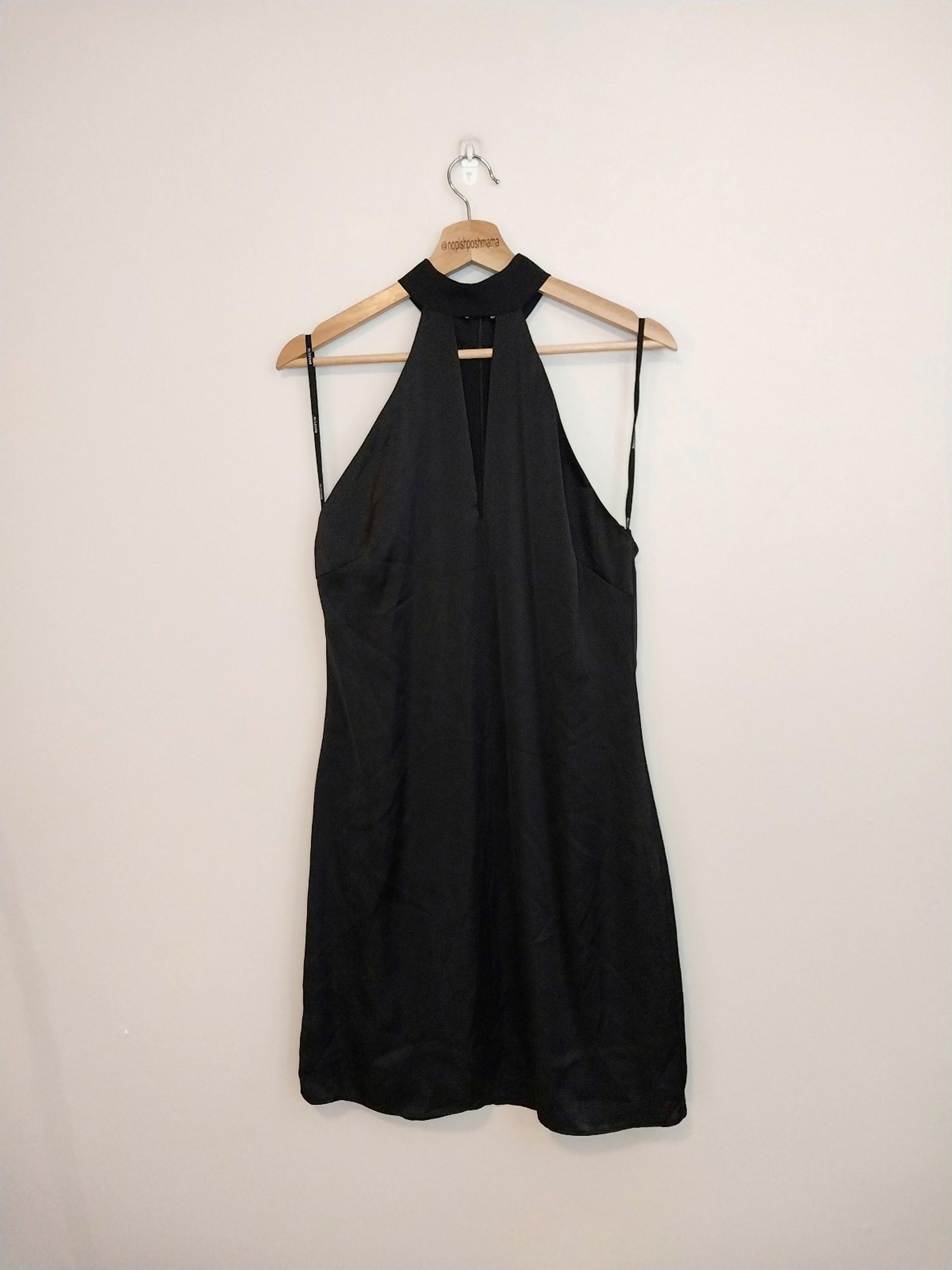Bailey 44 Around the World Dress Black Satin Size Large