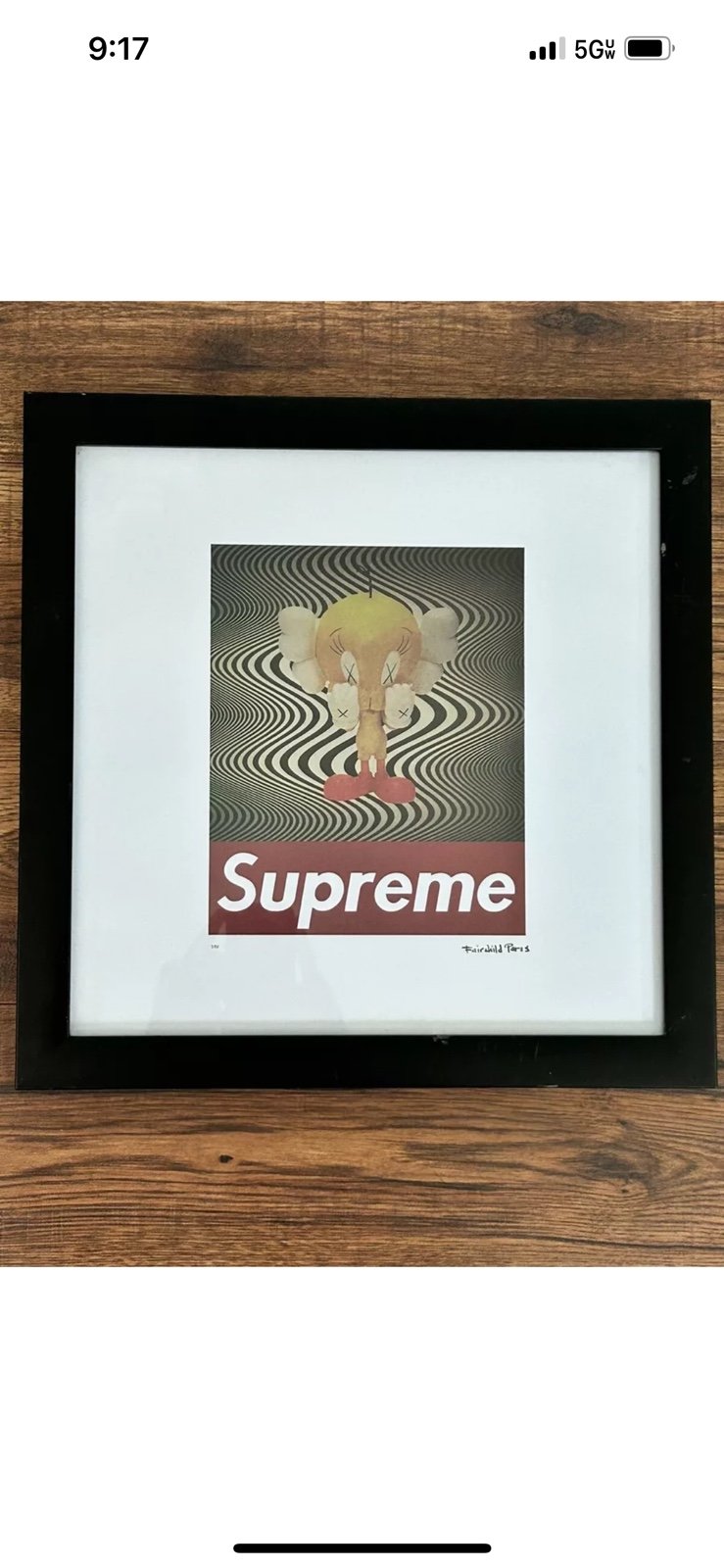 Rare Fairchild Paris Supreme Tweety Bird Signed Numbered Art 16” X 16” 5/150