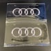 Audi Brand New Front Vanity Metal Plate Frame Holder (2 Pack)