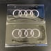 Audi Brand New Front Vanity Metal Plate Frame Holder (2 Pack)