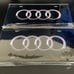 Audi Brand New Front Vanity Metal Plate Frame Holder (2 Pack)