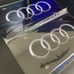 Audi Brand New Front Vanity Metal Plate Frame Holder (2 Pack)