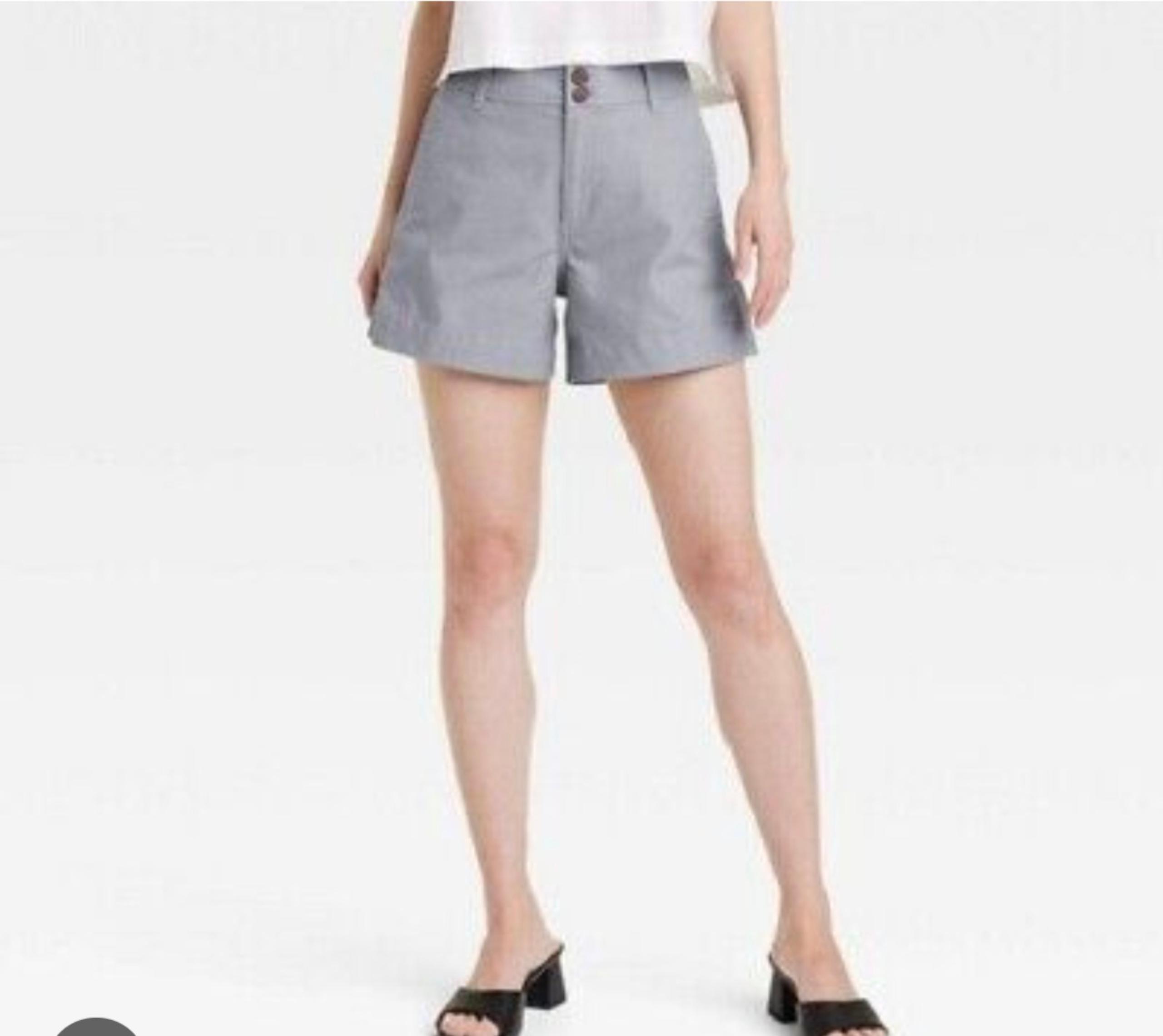 a new day women's high rise gray shorts Size 2