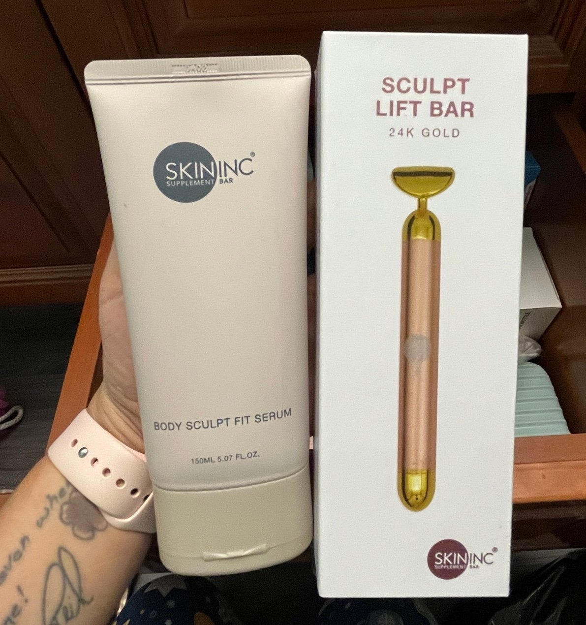Skin Inc 24 karat gold scult lift bar and body sculpt fit serum