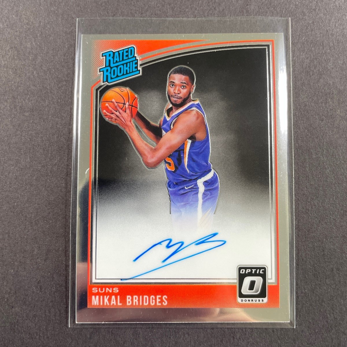 2018-19 Donruss Optic Mikal Bridges Autograph Auto on card Rated Rookie