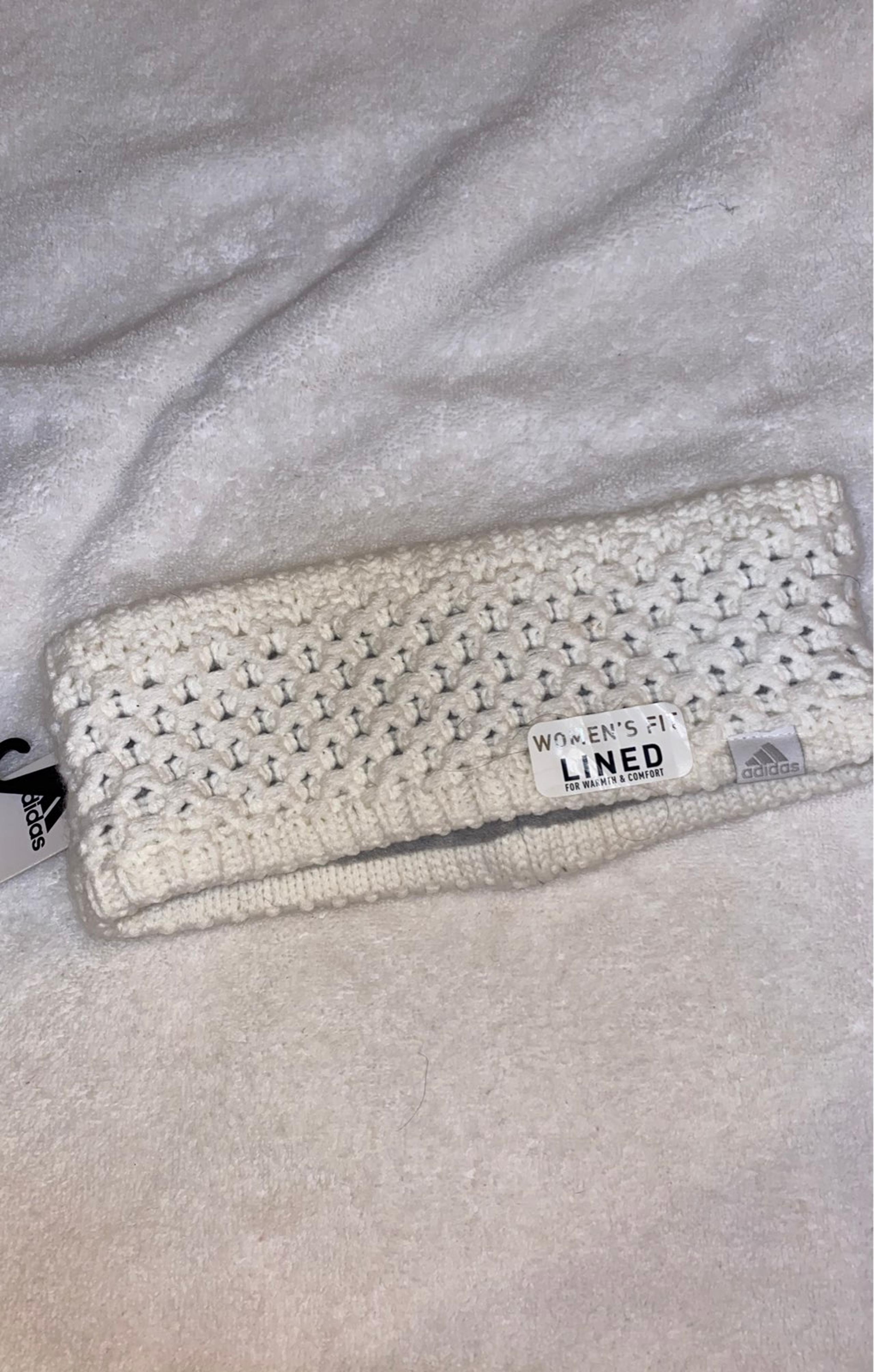 Adidas White Lined Headband