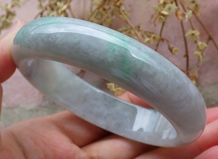 Certified Natural Myanmar Burma Grade A JADE Jadeite Circle Bangle Bracelet 57mm