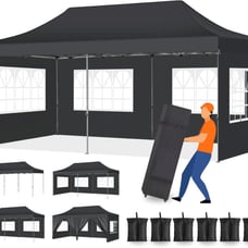 Pop Up Canopy 10x20,Heavy Duty Commercial Canopy Tent, Waterproof Outdoor Canopy