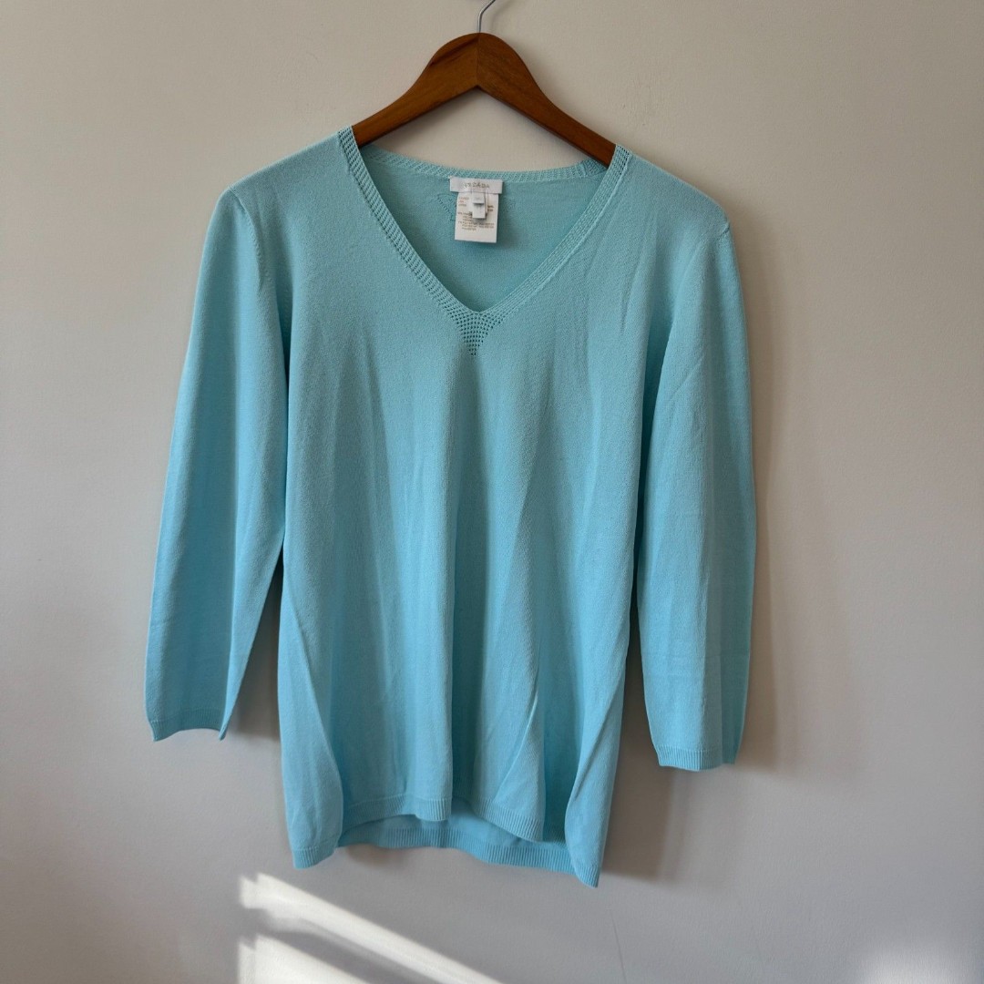 Escada Women’s Light Blue Sweater - Size German 38 / US 8-10