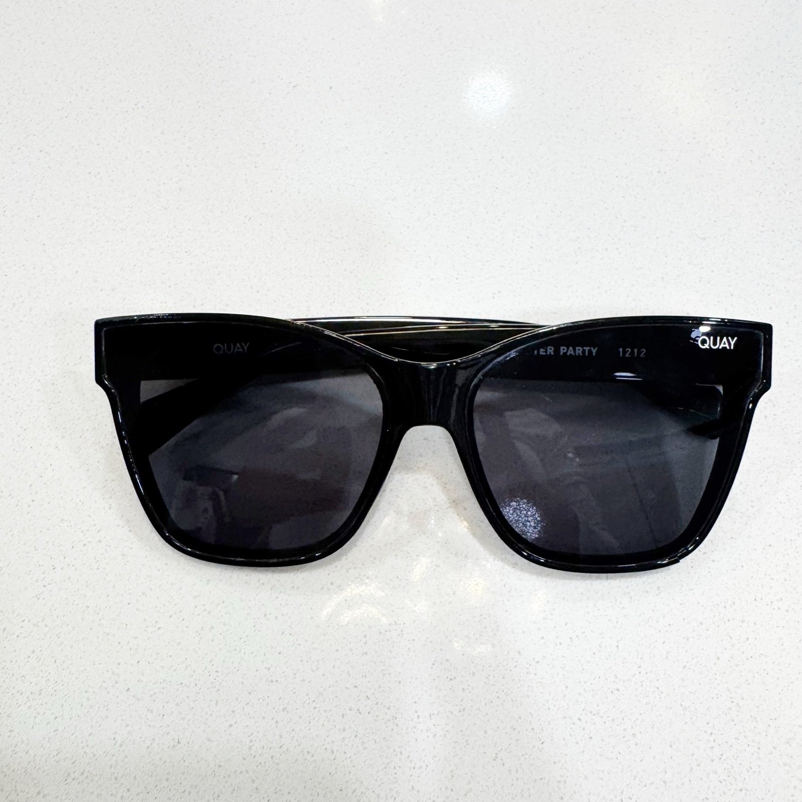 Quay Australia Women’s After Party Sunglasses Black Smoke Gold￼