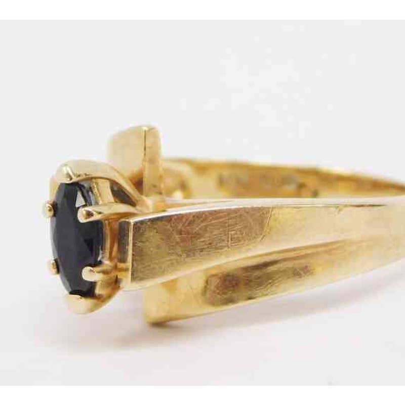 10K Gold NATURAL Sapphire Ring 3.9g  Gold Ring size 4,5,6,7,8,9,10