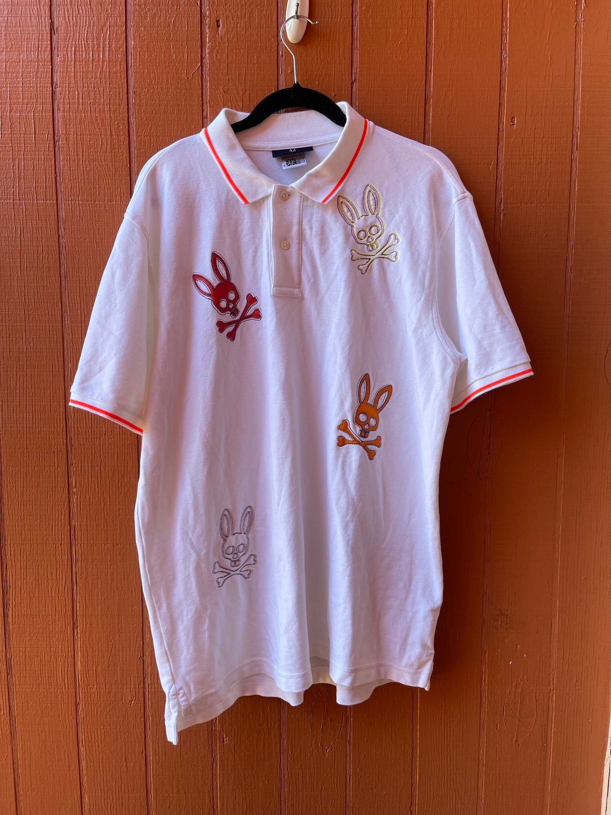 Psycho Bunny Polo Shirt Size 7 /XXL White Mens