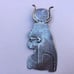 Vintage silvertone egyptian pendant….detailed