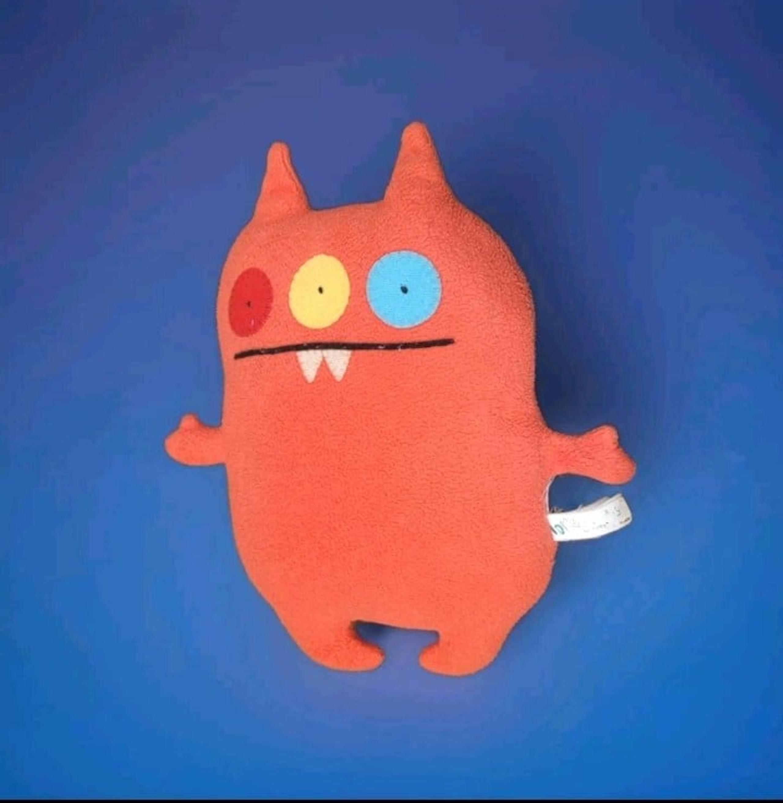 2011 Ugly Doll LANGIS 10" 3 Eyes Red Pink Blue Limited Edition Plush Toy Monster