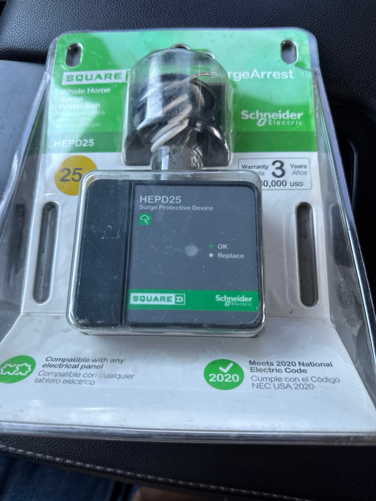 Square D whole home surge protector