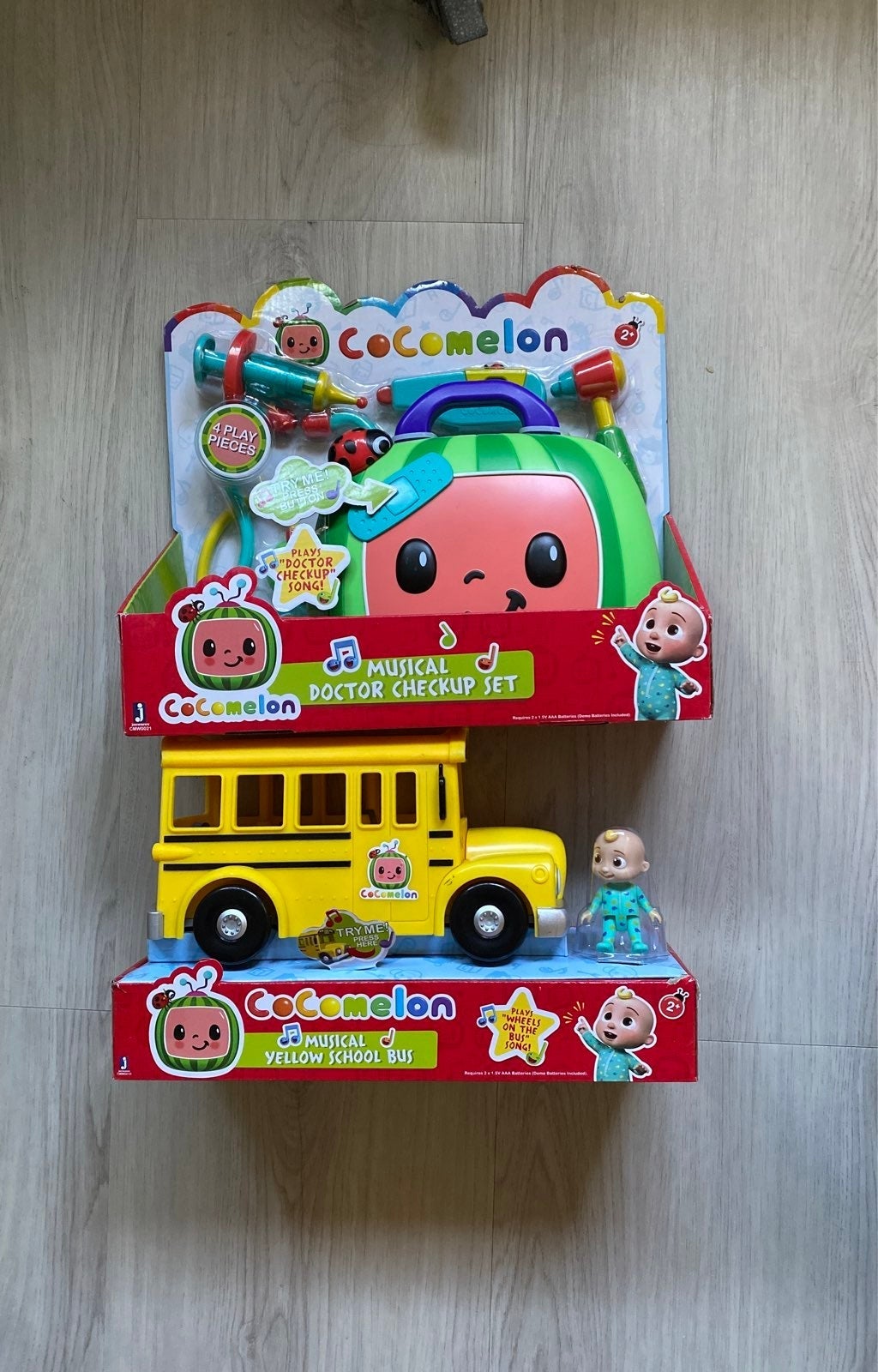 Cocomelon bundle bus and doctor kit