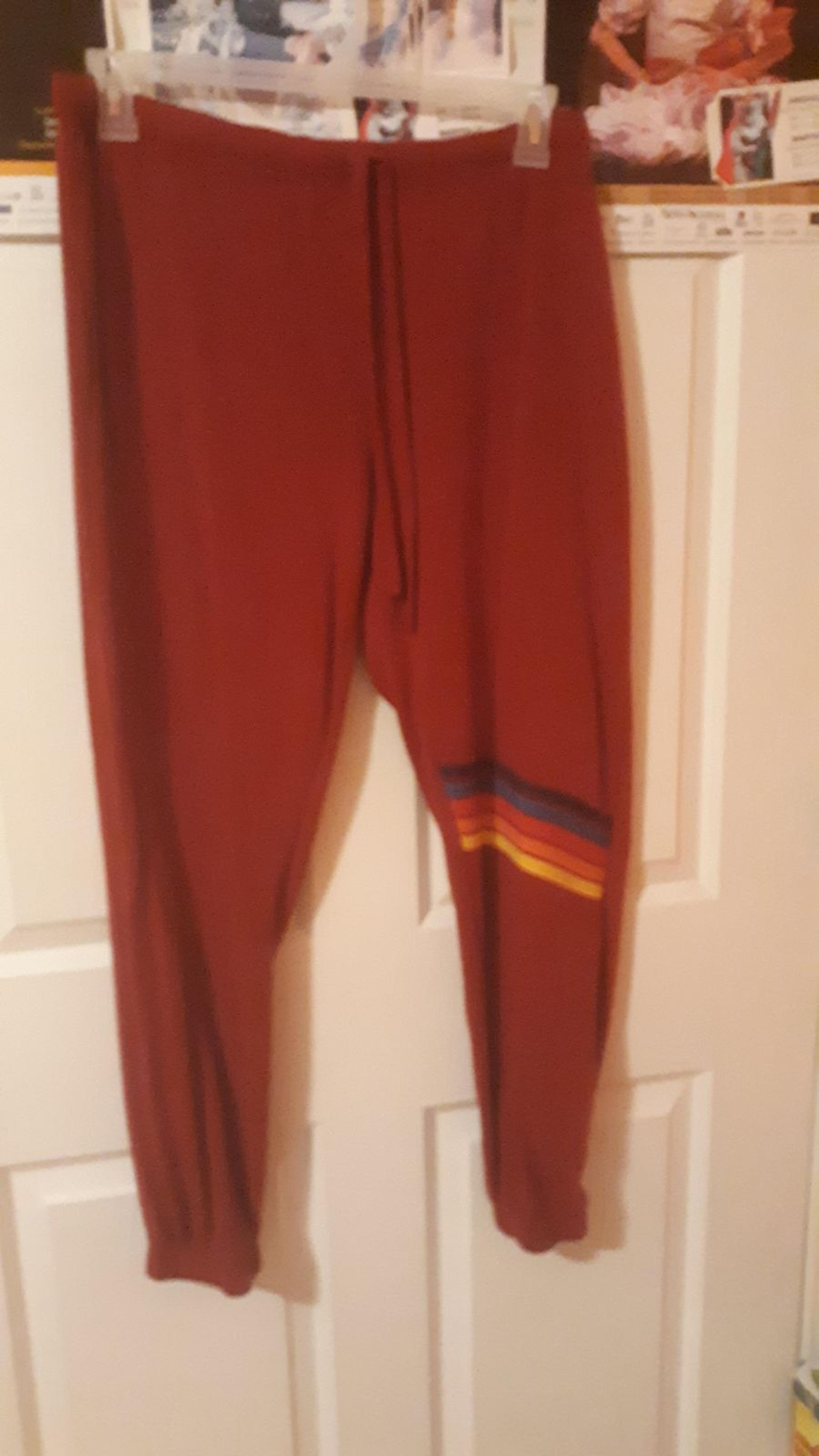 Red sweatpants