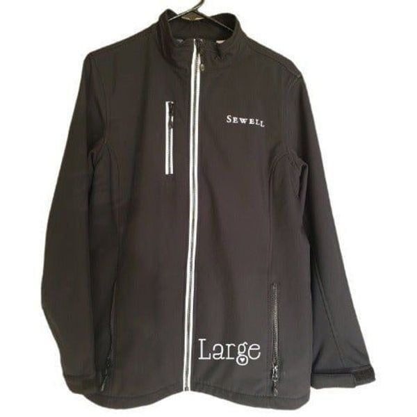 Men's Jacket Full Zip Tech Fleece Jacket Large Black