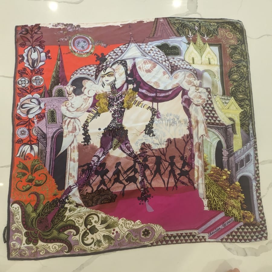 Christian LaCroix silk square scarf