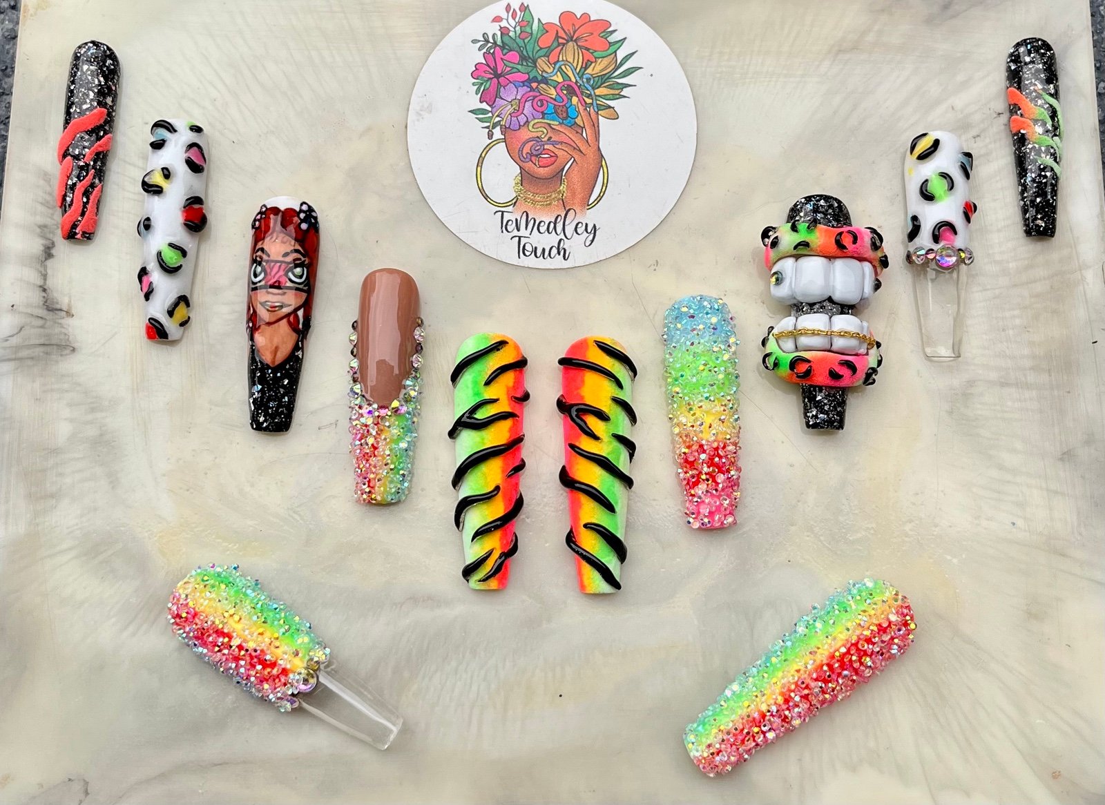 Glow Pixie Girl Press on nails