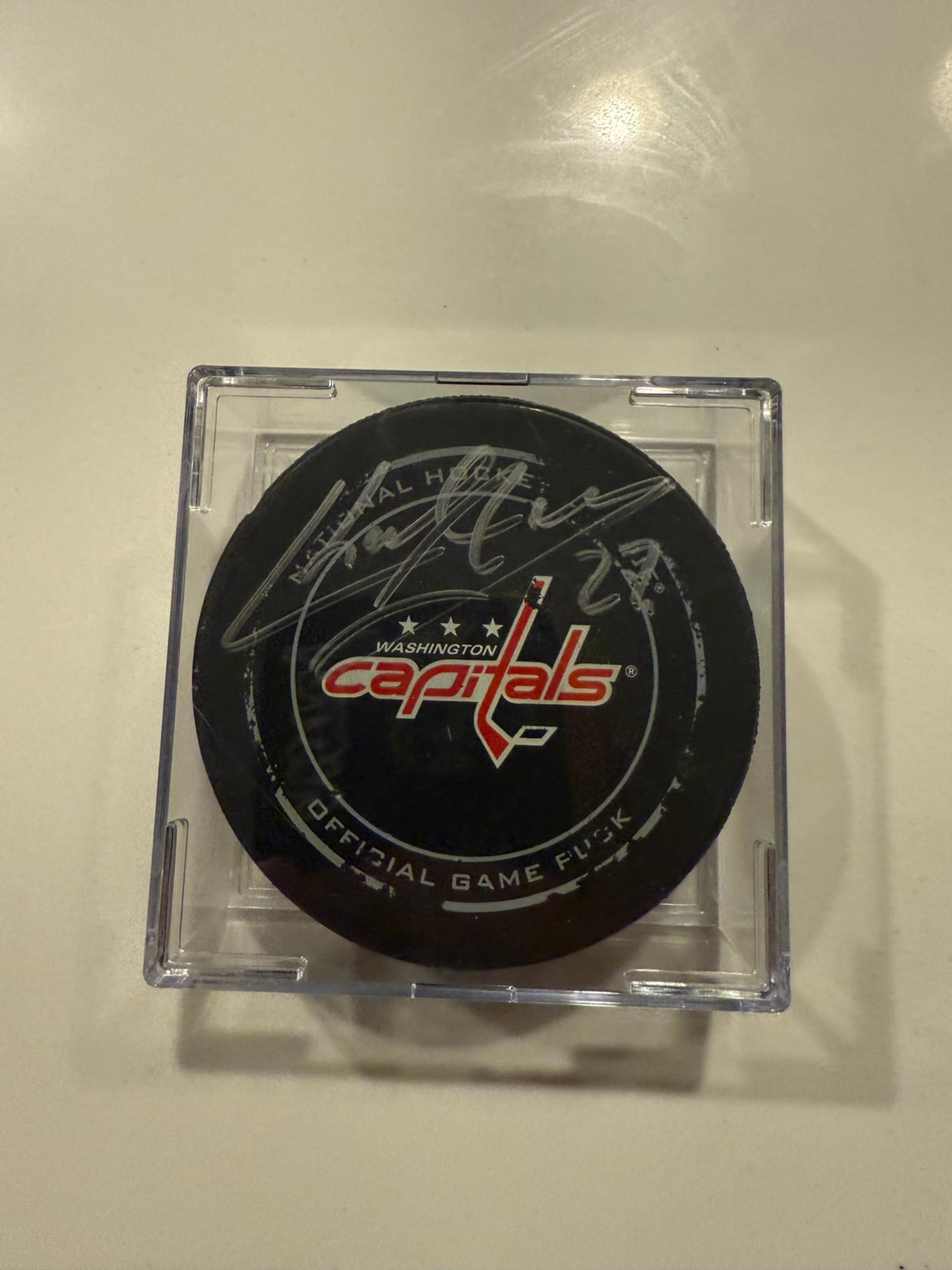 Karl Alzner Washington Capitals Signed Official Game Puck Stanley Cup Playoffs