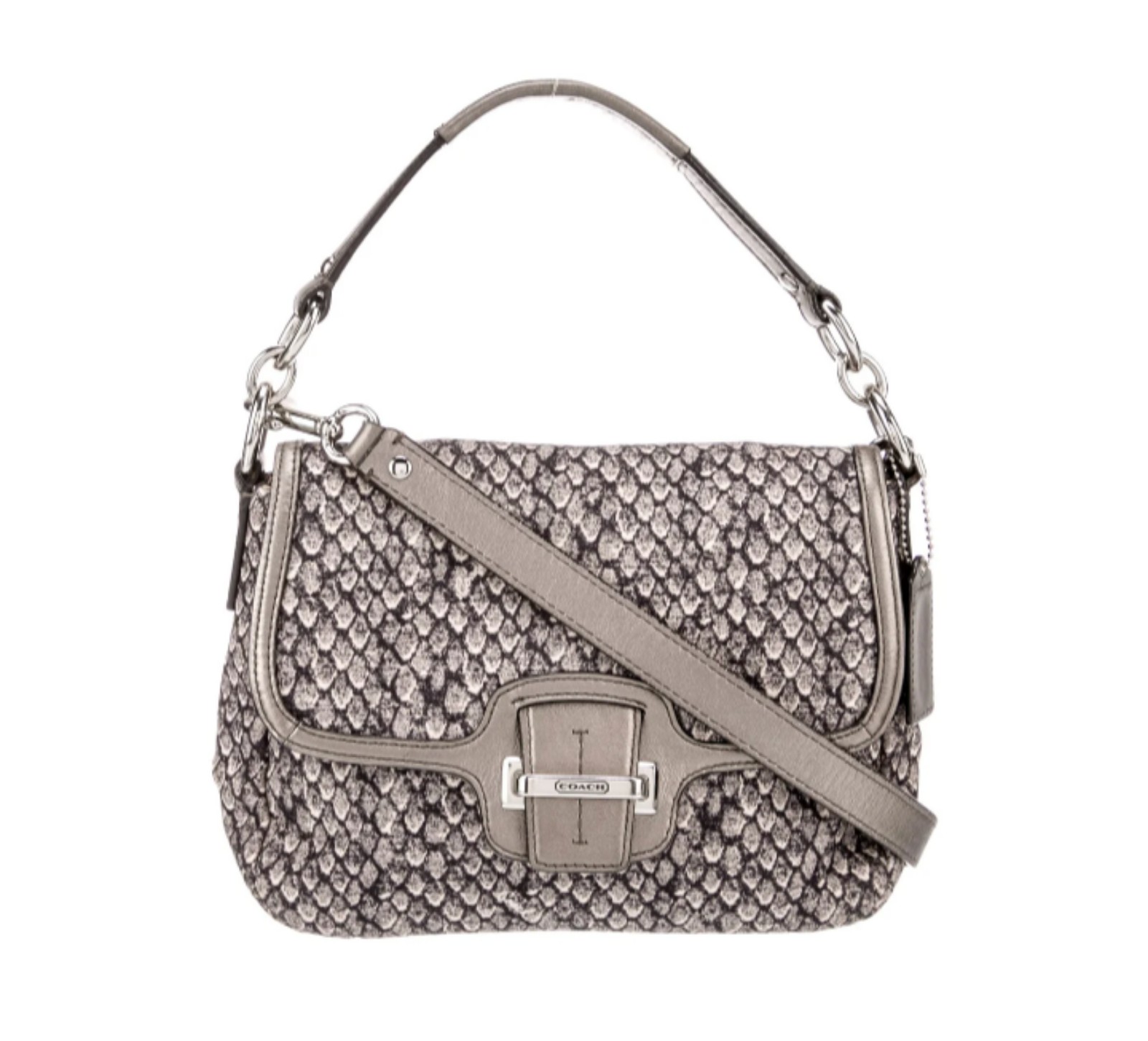 Coach Taylor Grey Snake Print
