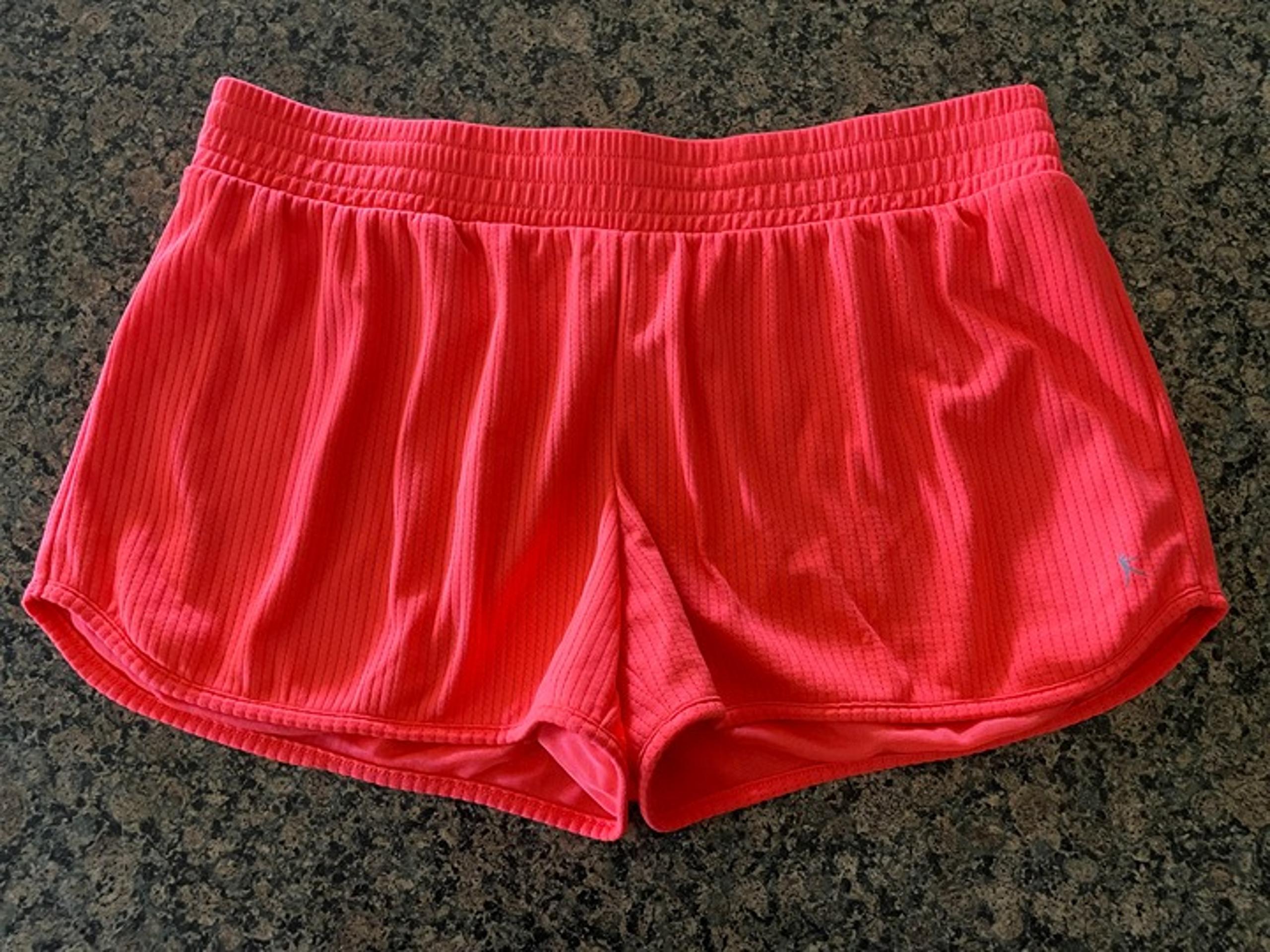 Women's Danskin Now florescent orange athletic shorts size Large 12/14 stretch