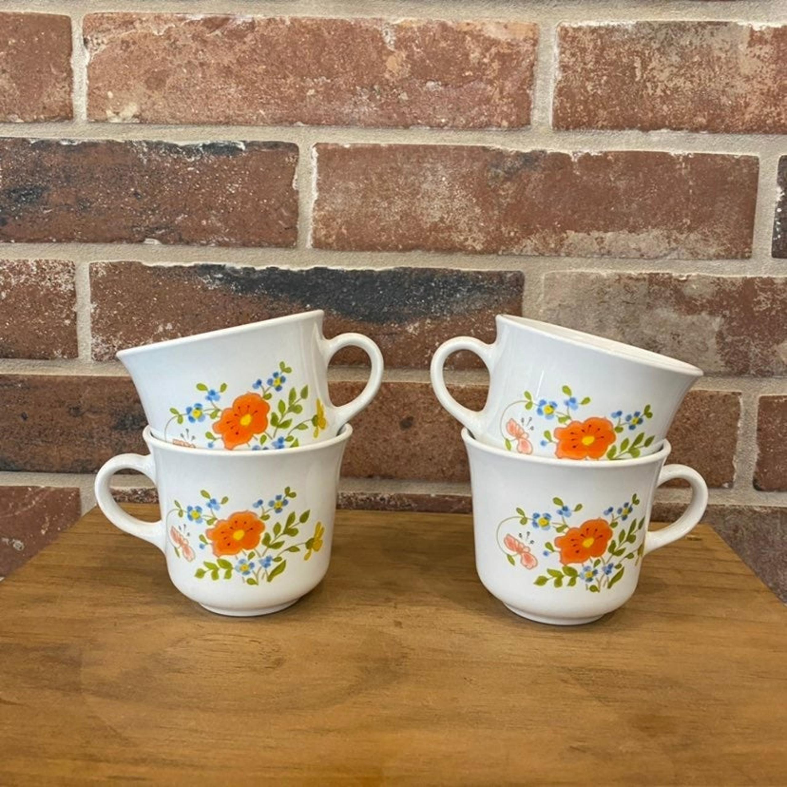 Vintage Corelle Corning Coffee Cup Tea Cup  Pattern Wildflower Discontinued