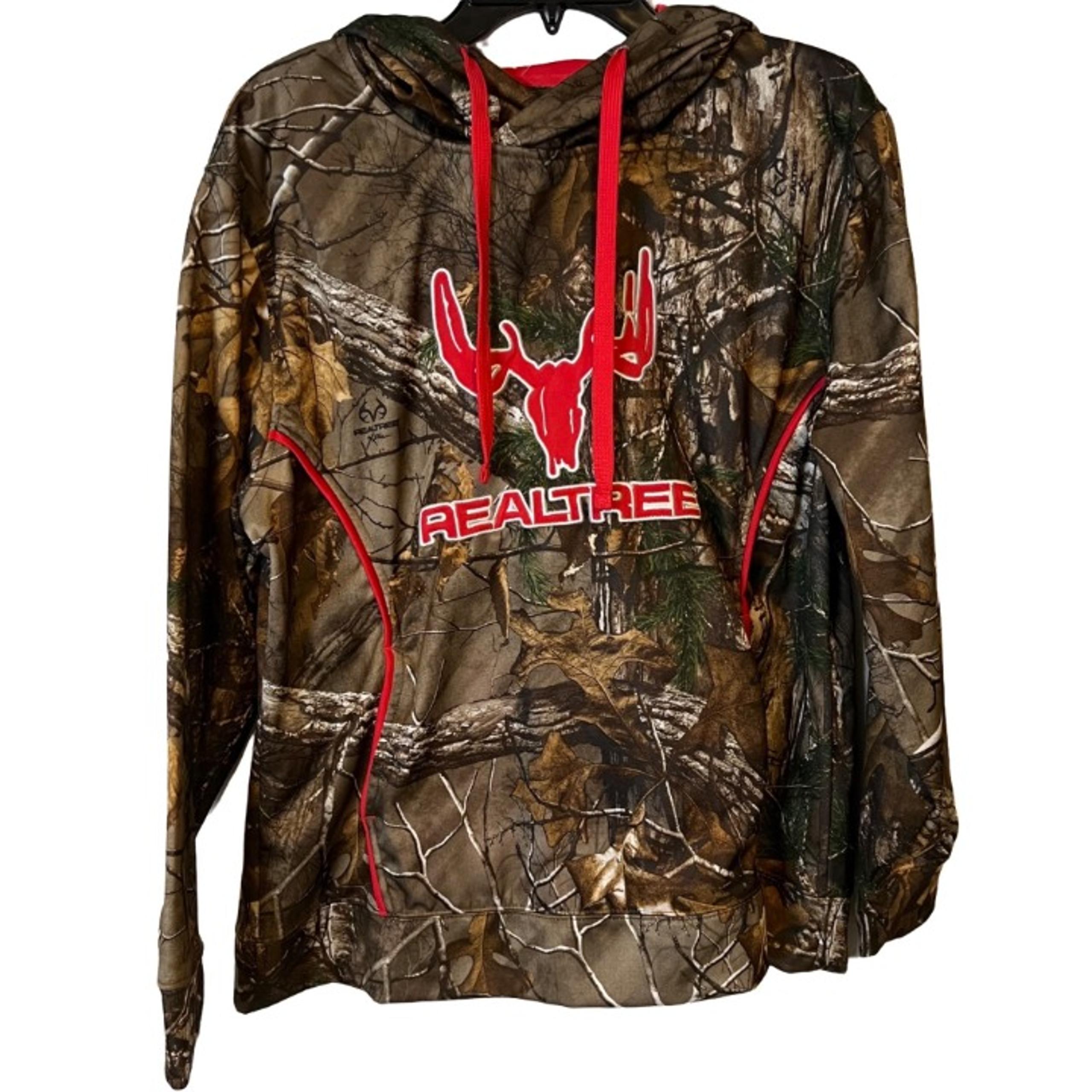 NEW Cottonwood Canyon Real Tree Camo Hoodie Pink Logo Pockets Womens Size Large