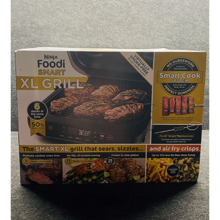 Ninja Foodi Smart XL 4-in-1 Indoor Grill with 4-qt Air Fryer, Roast, and Bake