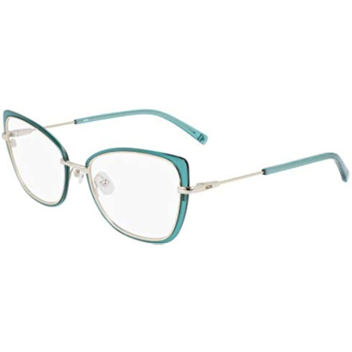 NEW MCM 2152 442 Petrol & Gold Eyeglasses 53mm with MCM Case