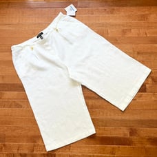 ELLEN TRACY 100% linen cropped trousers pants XL