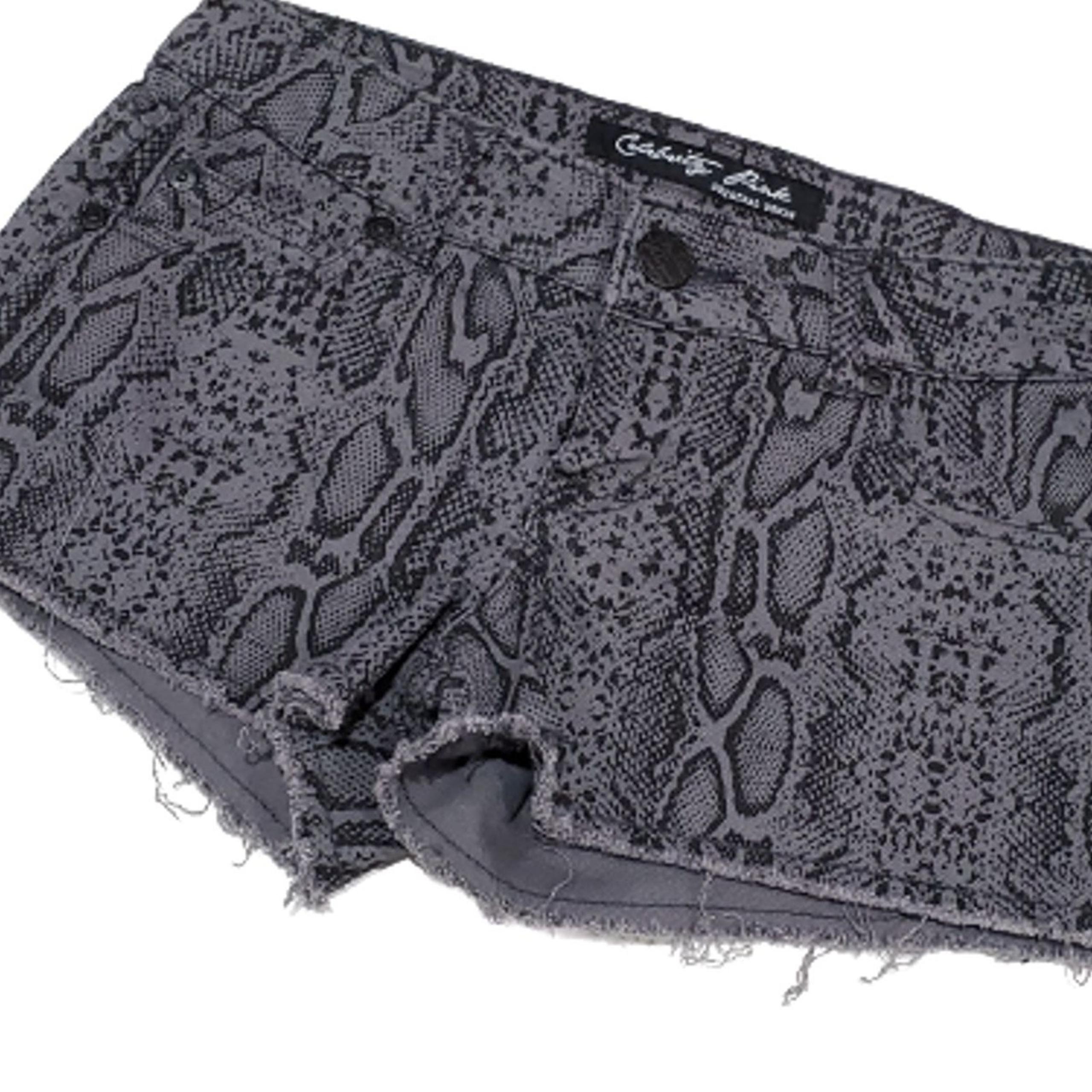Celebrity Pink Gray Snake Print Shorts 1
