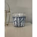 Vintage Jeannette Glass Wedgwood GRECIAN Blue Hellenic Greek Roman Ice Bucket