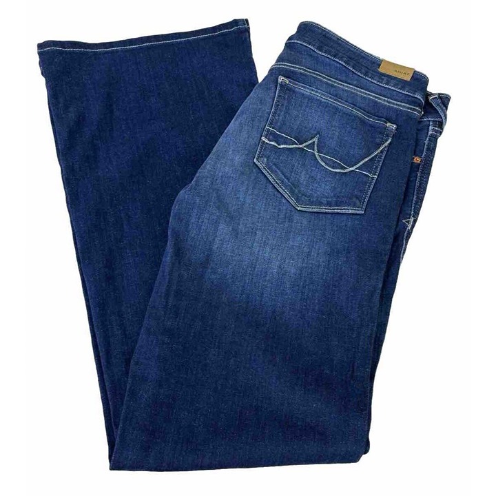 Ariat Sz 31s (Actual 33x30.5) Dark Wash Perfect Rise Katie Flare Jeans EUC
