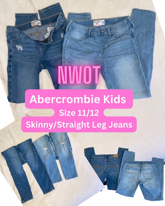 Abercrombie Kids Skinny Jeans Jegging Girls** Sz 11/12 ** Lot Of 2